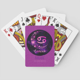 Maak Je Eigen Paarse Hemelse Kanker Sterrenbeeld Pokerkaarten