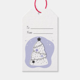 Maak Je Eigen Paarse Kerstboom Cadeaulabel