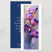 Maak je eigen paarse krokus bladwijzerkaart (Voorkant / Achterkant)