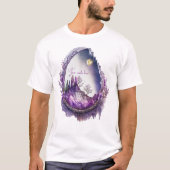 Maak Je Eigen Paarse Landschap Geode T-shirt (Voorkant)