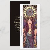 Maak Je Eigen Paarse Nouveau Heksenbladwijzerkaart (Voorkant / Achterkant)