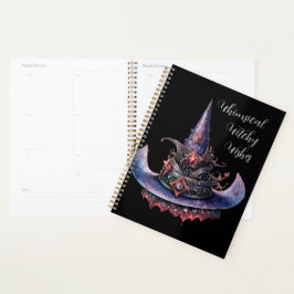 Maak Je Eigen Paarse Oranje Hemelse Heksenhoed Planner