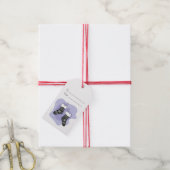 Maak je eigen paarse sokken Kerstmis Cadeaulabel (Met Touw)