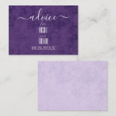 Maak Je Eigen Paarse Stof Textuur Advieskaart (Voorkant / Achterkant)