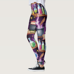Maak je eigen Paarse Toverdrank Kracht Bibliotheek Leggings