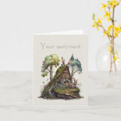 Maak Je Eigen Paas Konijn Hut Kaart (Gele Bloem)