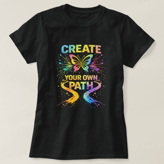 Maak Je Eigen Pad Vlinder Shirt 0047717 (Design voorkant)