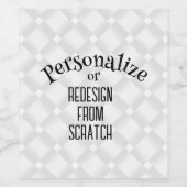 Maak je eigen - Pas dit aan Wijn Etiket (Enkel label)