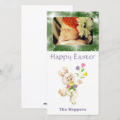 Maak Je Eigen Pasen-foto | Schattige Paashaas Feestdagenkaart (Voorkant / Achterkant)