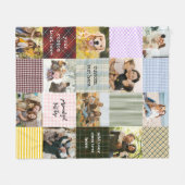 Maak Je Eigen Patchwork 10 Foto Collage Fleece Deken (Voorkant (Horizontaal))