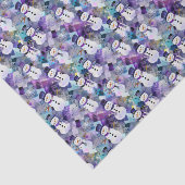 Maak Je Eigen Patchwork Sneeuwman Paars Tissuepapier (Detail)