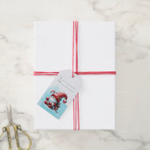 Maak je eigen pepermunt hulst Kerstman kabouter Cadeaulabel (Met Touw)