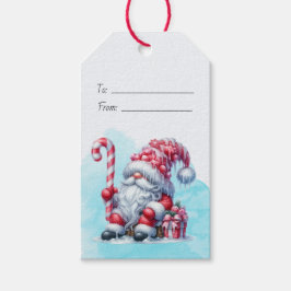 Maak je eigen pepermunt Kerst gnome Santa Cadeaulabel