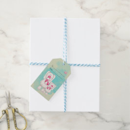Maak je eigen pepermunt olifant kerstman cadeaulabel
