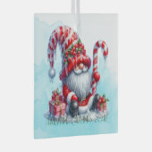 Maak je eigen pepermunt snoep Kabouter Kerstman Glas Ornament (Voorkant Rechts)