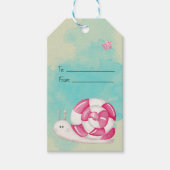 Maak je eigen pepermunt snoep slakken Kerstmis Cadeaulabel (Voorkant)