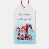 Maak je eigen pepermuntstok Kerstgnoom Cadeaulabel (Achterkant)