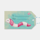 Maak je eigen pepermuntworm Kerstmis Cadeaulabel (Voorkant (Horizontaal))