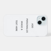 Maak je eigen personalisatie iPhone 15 case (Achterkant horizontaal)