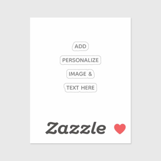 Maak je eigen personalisatie sticker (Vel)
