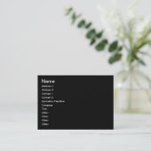 MAAK JE EIGEN - PERSONALISEER DIE VISITEKAARTJE (Staand voorkant)