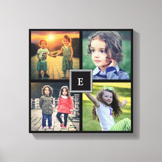 Maak je eigen persoonlijke familiefoto collage canvas afdruk (Voorkant)