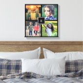 Maak je eigen persoonlijke familiefoto collage canvas afdruk (Insitu (Slaapkamer))