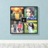 Maak je eigen persoonlijke familiefoto collage canvas afdruk (Insitu (Houten vloer))