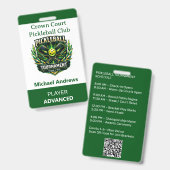 Maak Je Eigen Pickleball Toernooi Badge (Voor- en achterkant)
