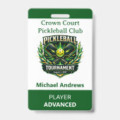 Maak Je Eigen Pickleball Toernooi Badge (Voorzijde)