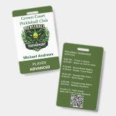 Maak Je Eigen Pickleball Toernooi Badge (Voor- en achterkant)