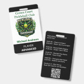 Maak Je Eigen Pickleball Toernooi Badge (Voor- en achterkant)