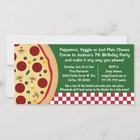 Maak je eigen Pizza Birthday Party (Voorkant)