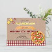 Maak je eigen pizzafeestje kaart (Staand voorkant)