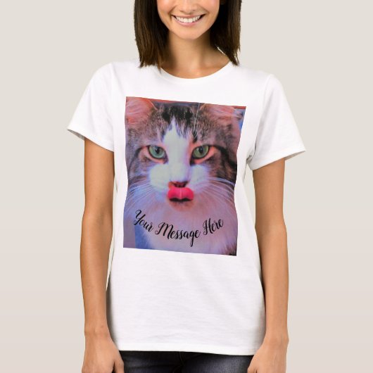 Maak Je Eigen Plaatje Aangepaste Tekst T-shirt (Voorkant)