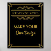 Maak je eigen poster voor je feest (Voorkant)