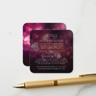 Maak Je Eigen Prachtige Donkerroze Glitter Details Informatiekaartje
