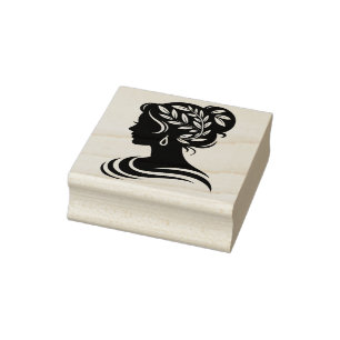 Maak Je Eigen Prachtige Gelauwerde Griekse Godin Rubberstempel
