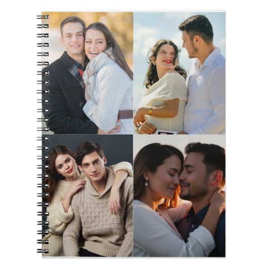 Maak Je Eigen Professioneel Fotospiraal Collage Notitieboek (Voorkant)