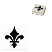 Maak Je Eigen Puntige Fleur De Lis Rubberstempel (Gestempeld)