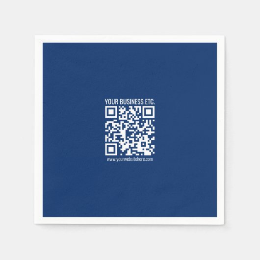 Maak je eigen QR-code | Blauw Servet (Voorkant)