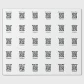 Maak je eigen QR-code | Doorzichtig Cadeaupapier (Vlak)