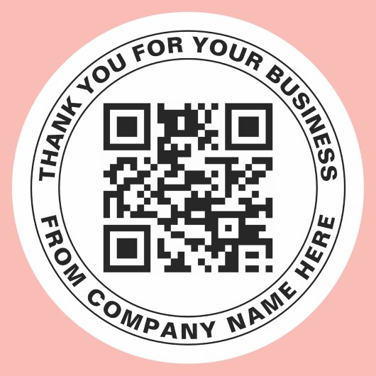 Maak je eigen QR-code en tekst Ronde Sticker