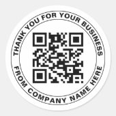 Maak je eigen QR-code en tekst Ronde Sticker (Voorkant)