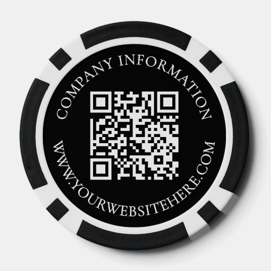 Maak Je Eigen QR Code Logo Poker Chips (Achterkant)