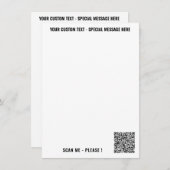 Maak je eigen QR-code menu voorbeeld aangepaste te (Voorkant / Achterkant)