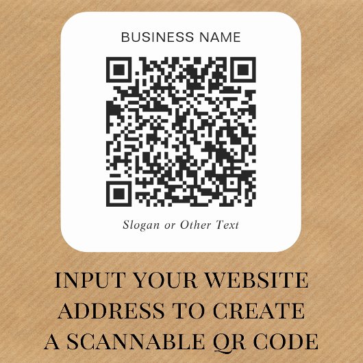 Maak Je Eigen QR Code Promotie Vierkante Sticker