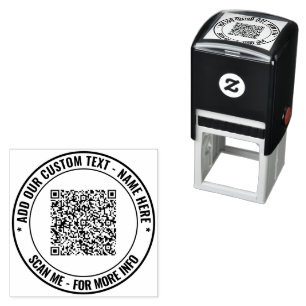 Maak Je Eigen QR Code Ronde Stempel Sjabloon