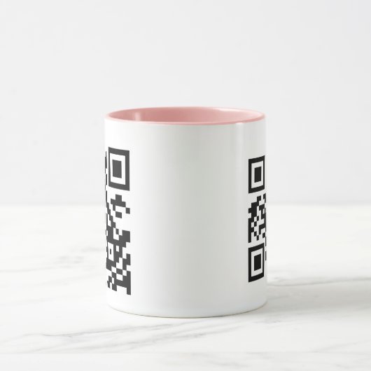 Maak je eigen QR-code Roze Mok (Midden)
