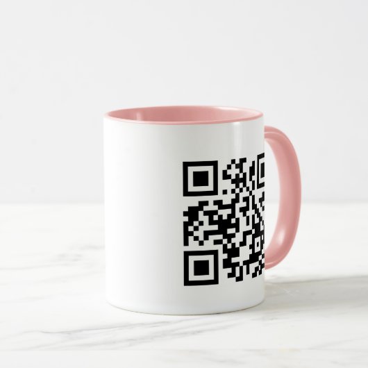 Maak je eigen QR-code Roze Mok (Voorkant rechts)